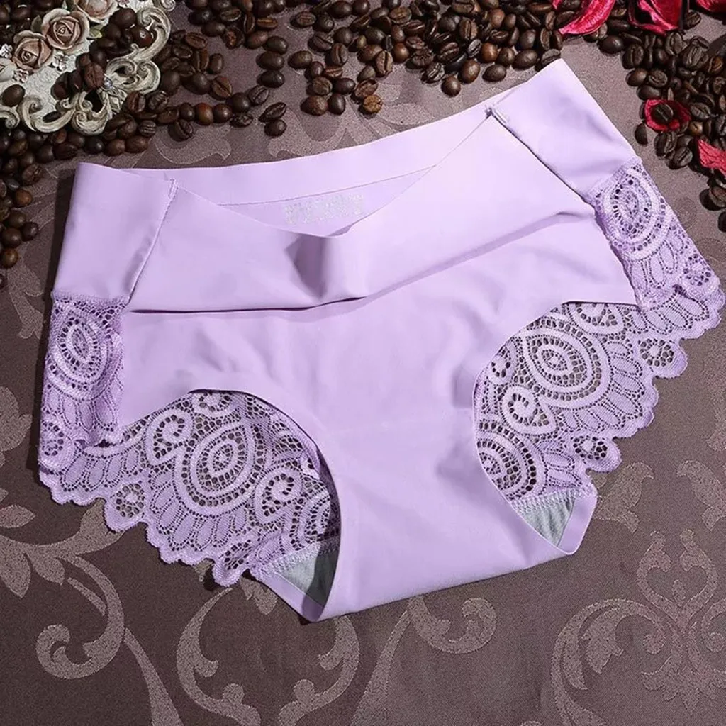 Женские однотонные кружевные трусы плавки Новое Сексуальное нижнее белье из