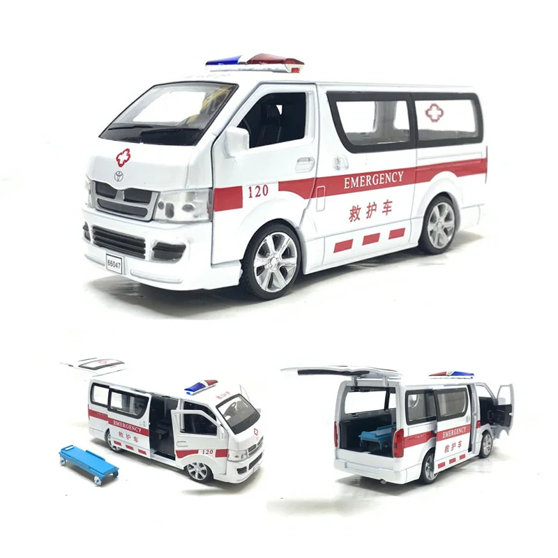 Модель автомобиля из сплава Toyota Hiace 1/32 имитация MPV металлическая Игрушечная