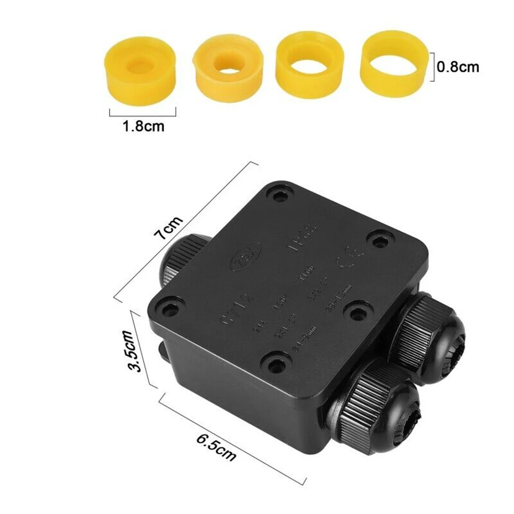 

Waterproof Junction Box Distribution Connection Boxes Black Indoor Outdoor