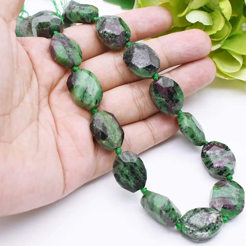 

AAAA+ 15X20mm Natural Faceted Square Epidote Zoisite Stone Beads For DIY necklace bracelet jewelry making 15.5
