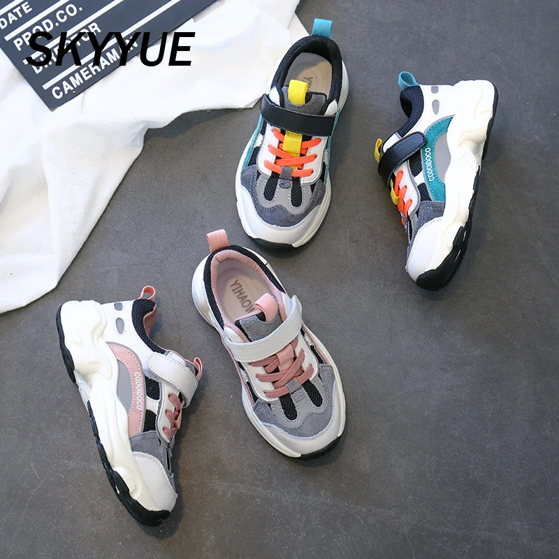 Spring Kids Sport Sneakers Children Casual Boys Running Brand Shoes Baby Girls Black Fashion Trainers 2020 New | Детская одежда и
