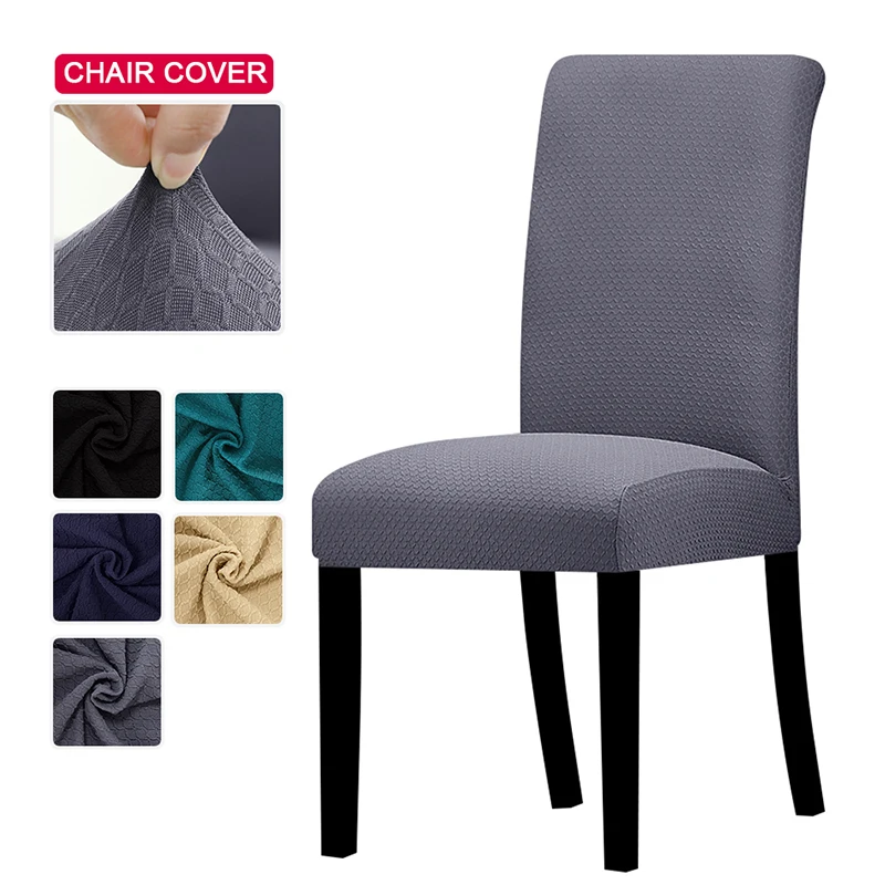 

Чехол на стул Универсальный диагональный жаккардовый, эластичное трикотажное покрытие для обеденной комнаты, съемные моющиеся Чехлы для с...