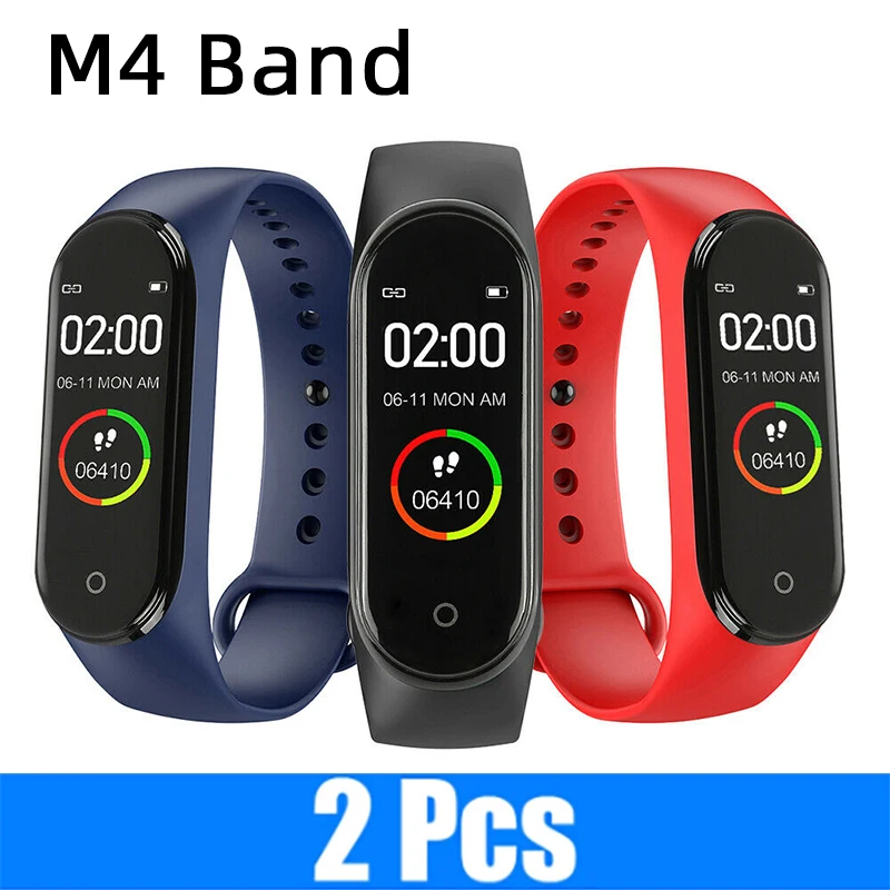 

M4 Smart Band 4 Fitness Bracelet Men Women Sport Waterproof Pedometer Heart Rate Blood Pressure Smartwatch Fitpro app Android Io