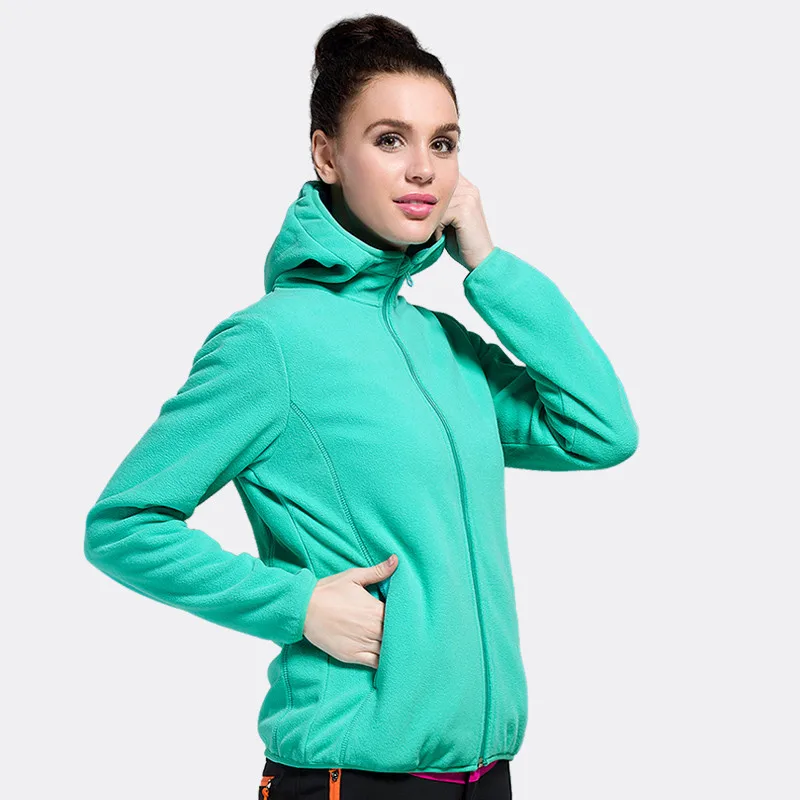 Женские Зимние флисовые куртки модные ветрозащитные толстовки с капюшоном