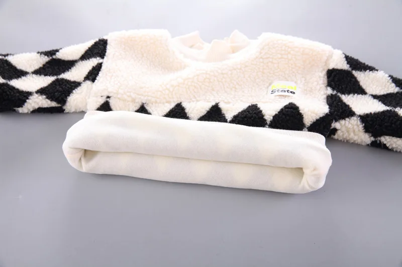 Акция вельветовый комплект одежды для маленьких мальчиков осенне-зимняя теплая