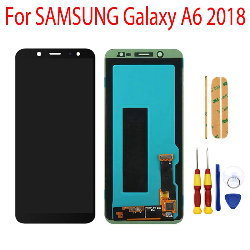 ЖК-дисплей с сенсорным экраном и дигитайзером в сборе для SAMSUNG Galaxy A6 2018 A600 A600F A600FN |