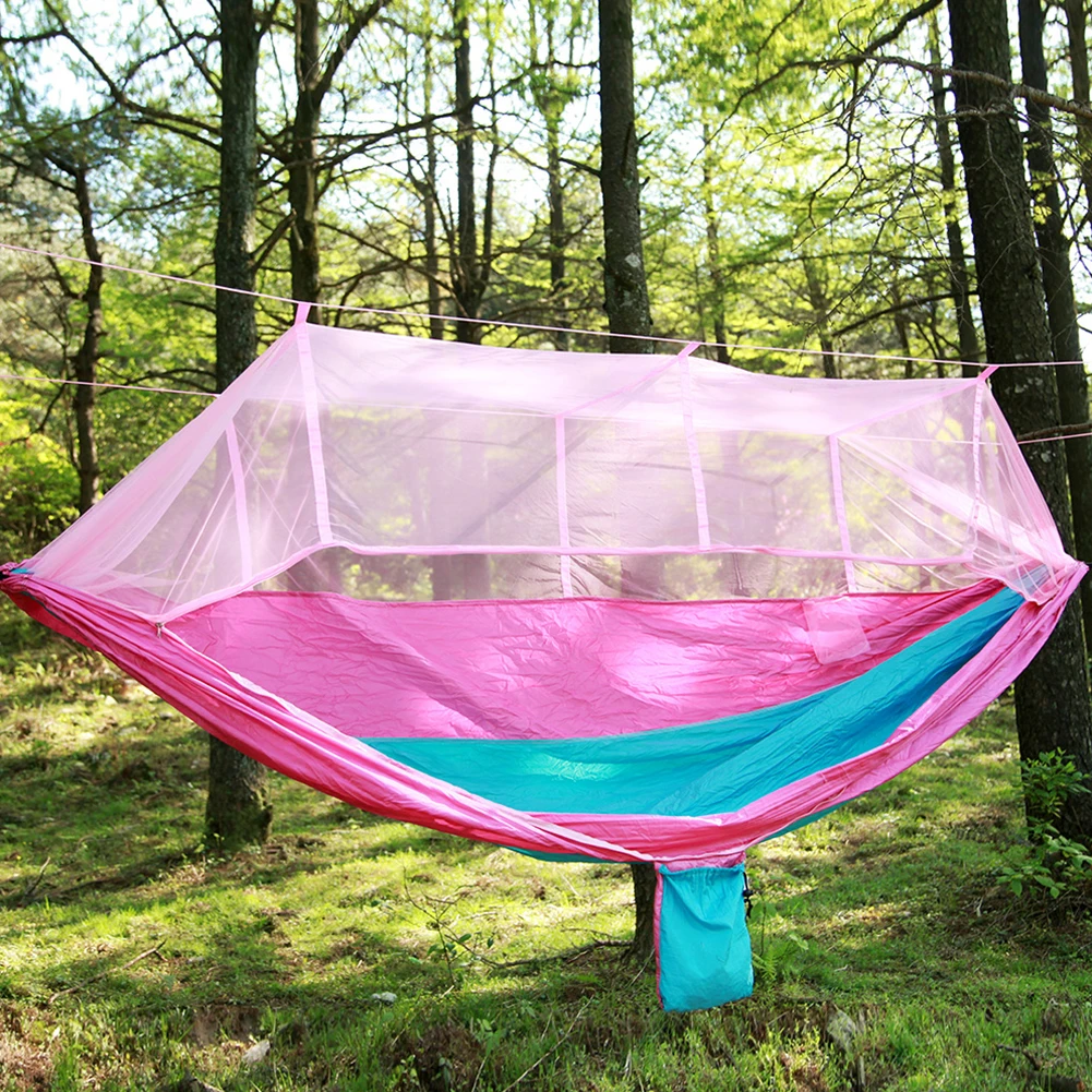 

Dual Layer Waterproof Anti UV Tourist Tents Outdoor Backyard Swing Chair Bed Kit Camping Hunting Hammock with Mosquito Net