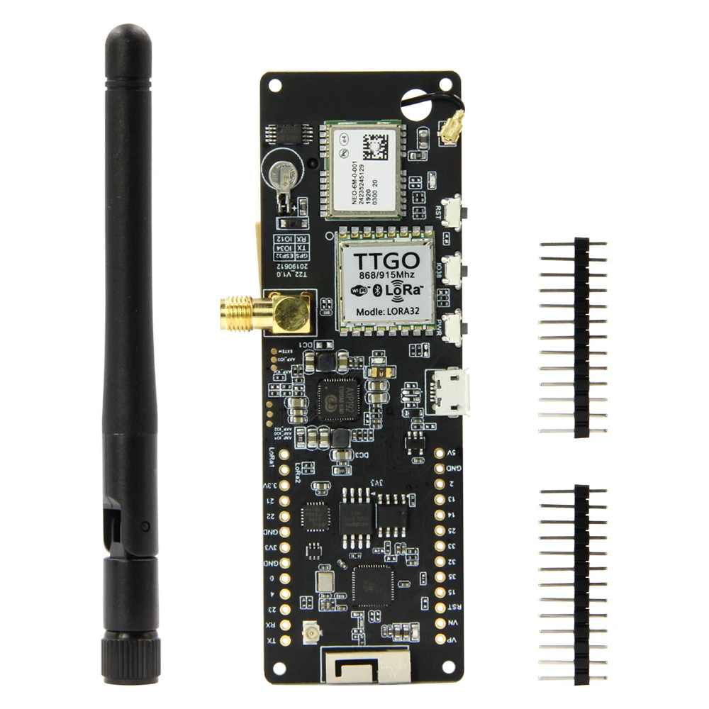 TTGO Т-образной балки ESP32 433/868/915 МГц Wi-Fi Беспроводной Bluetooth модуль ESP 32 gps NEO-6M SMA LORA 32 18650 Батарея держатель с SoftRF