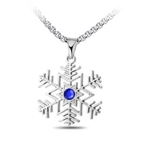 new simple snow snow snow creative silver personalized pendant stainless steel necklace