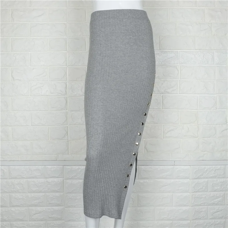 Сексуальная Женская юбка с высокой талией однотонные женские трикотажные юбки