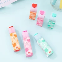 3pcsset korean style 3d lovely heart eraser kids students stationery office supplies school drawing sketch writing rubber gifts