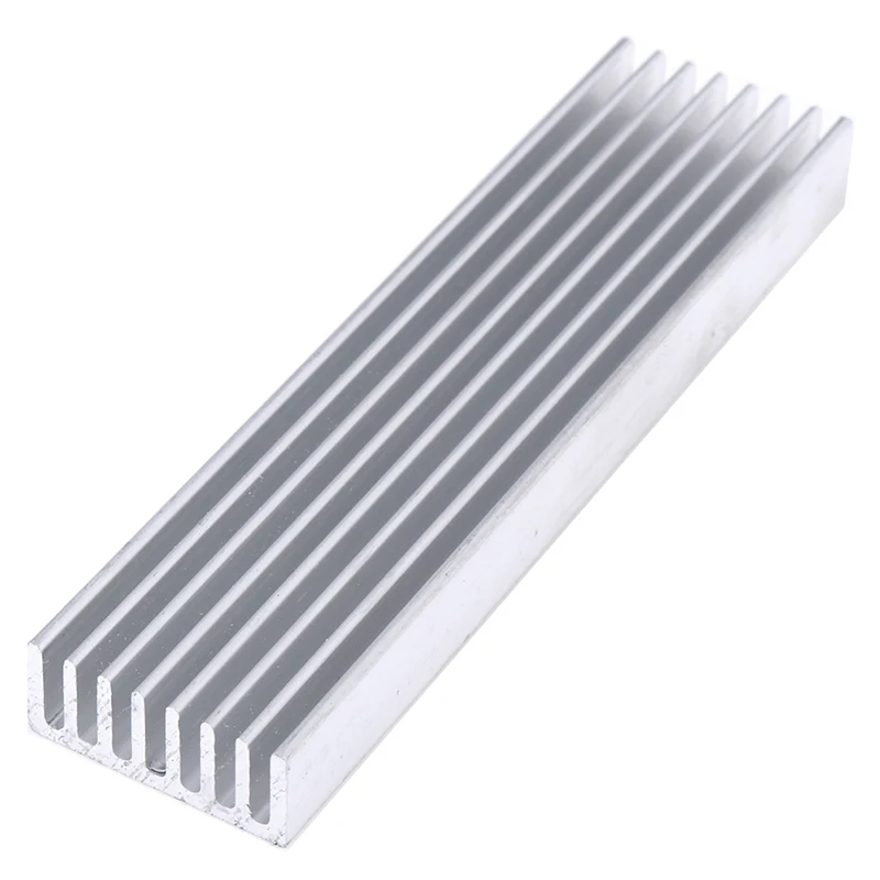 1PC 100*25*10MM Extruded Aluminum Heatsink For High Power LED IC Chip Cooler Radiator Heat Sink 