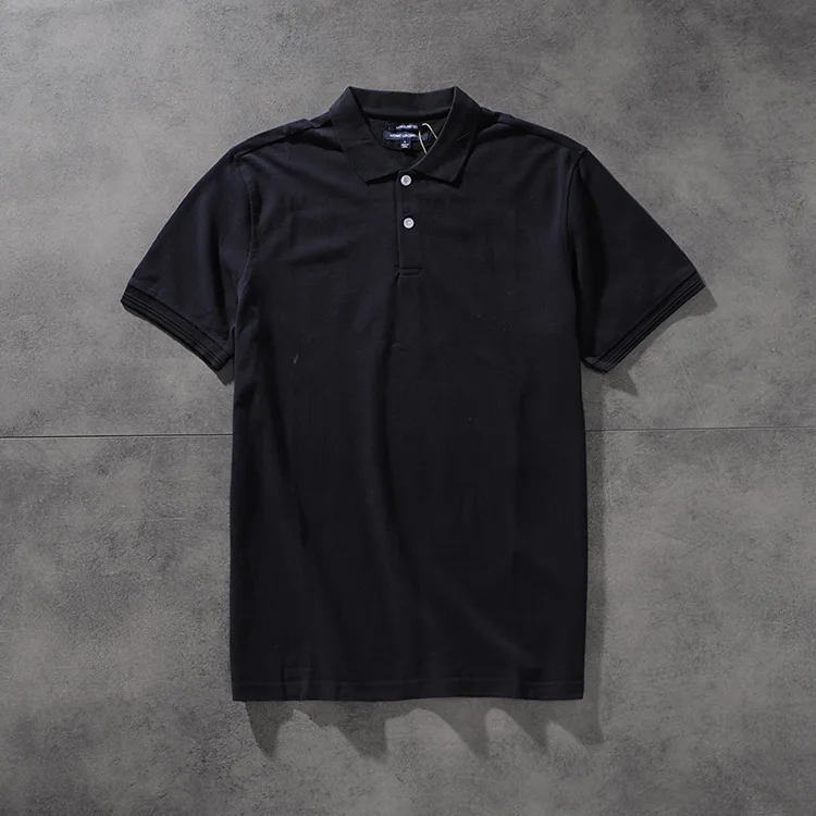 

Spring and summer new American simple and versatile solid color men's Polo Shirt Youth half sleeve T-shirt 98309