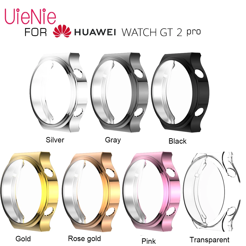 

Screen Protector Case for Huawei Watch GT2 GT 2 Pro Cover Soft TPU Plated Protective Frame Anti-Scratch Bumper Shell Full Cover