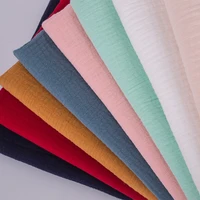 50cmx130cm 100 cotton drape fabric double gauze crepe baby clothes fabric ladies skirt sleepwear fabrics