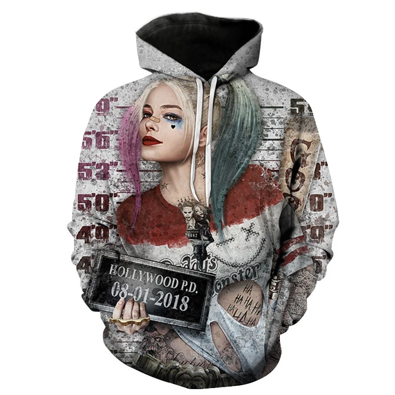 

2021 New Hot Sale Pretty Clown Hoodie 3D Printing Street Hip-Hop Style Long-Sleeved Sweater XXS-6XL