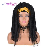 long synthetic dreadlock wig goddess locs headband wigs for black women heat resistant replacement headband wig
