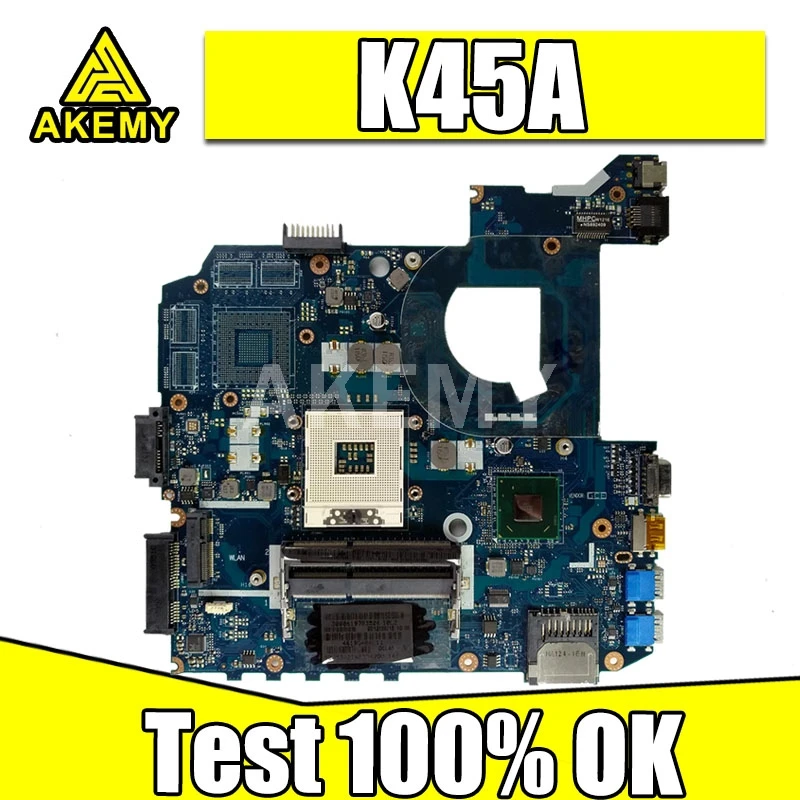 

K45A motherboard LA-8221P motherboard For Asus K45VD A45V K45VM K45VS A85V Laptop motherboard mainboard on board I3 I5 CPU