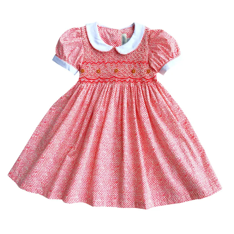 2019Summer New Arrivals Girls Cotton Quality Smocking Handmade Classic Princess Dress Spanish Vintage Party | Детская одежда и