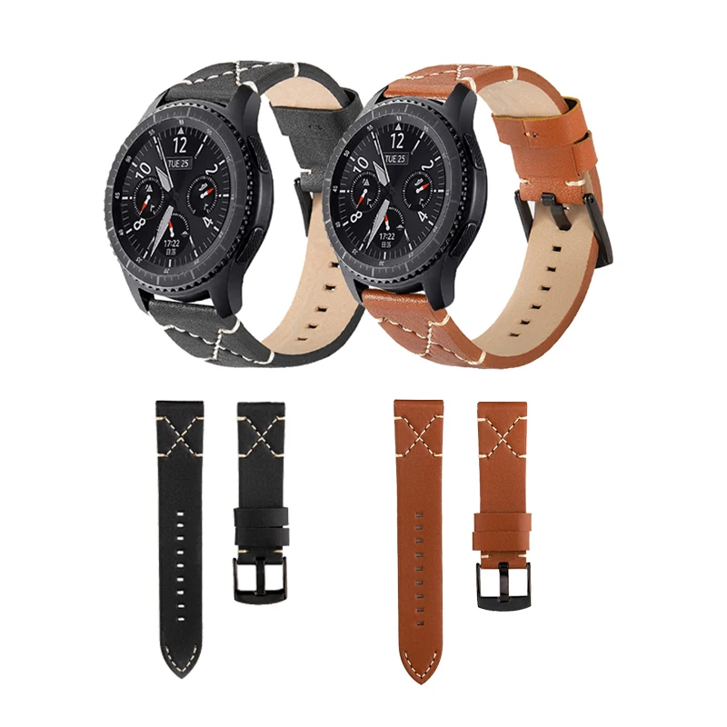 

Кожаный ремешок для samsung galaxy watch 46 мм 42 мм, браслет для samsung active watch band 22 мм, для galaxy watch active 2
