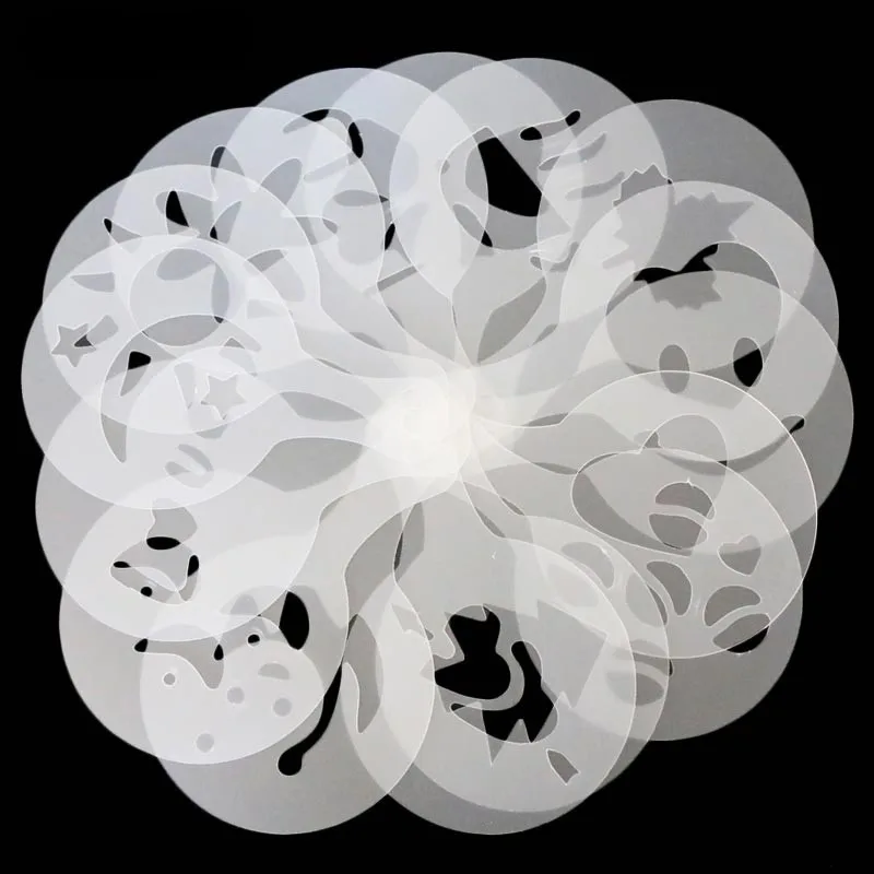 Трафаретная форма для кофе молока кекса 16 шт. шаблон бариста капучино Strew Pad