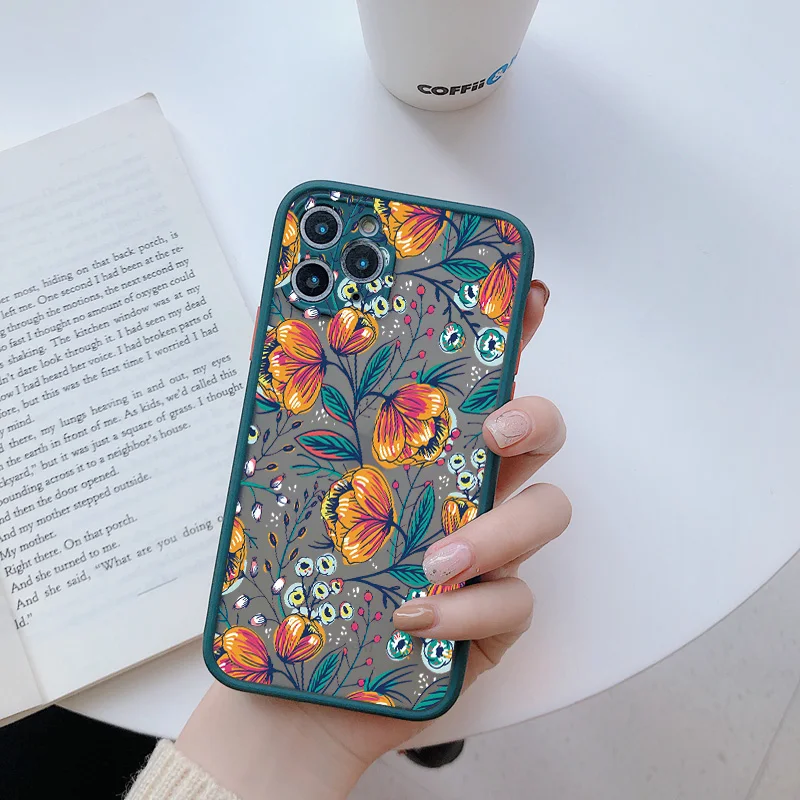 Flower Bud Phone Case for iphone 11 12 13 Pro Max for iphone 6s 7 8 Plus SE 2020 X XS MAX XR Back Hard Shockproof Cover Funda