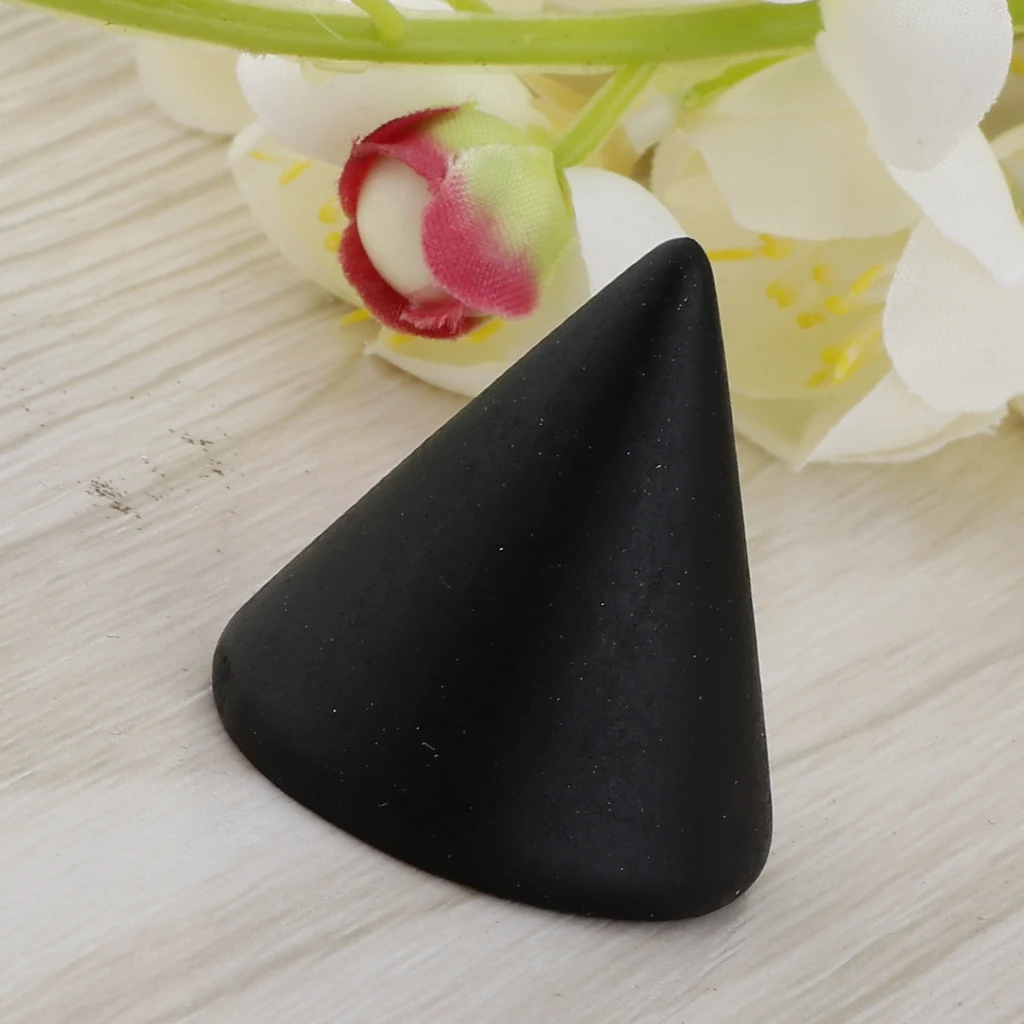 

Black Small Wooden Cone Showcase Counter Top Display Jewelry Holder