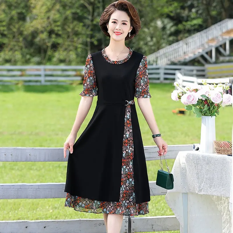 

Шифоновое пляжное платье-миди с цветочным принтом, 5XL