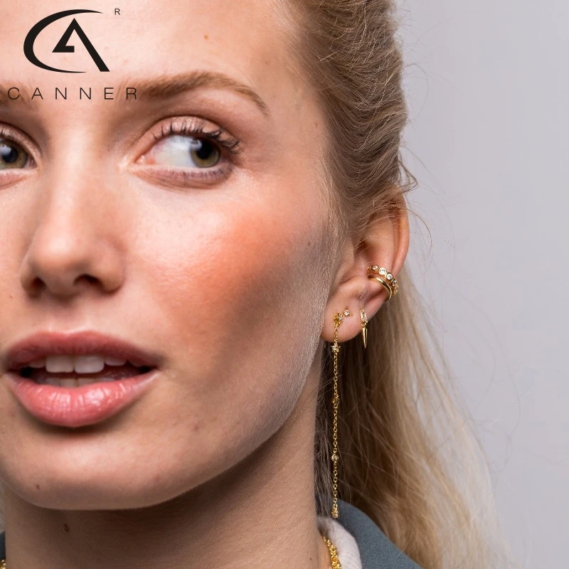 Автоклав геометрические длинные серьги для женщин с подвесками в виде звезд из