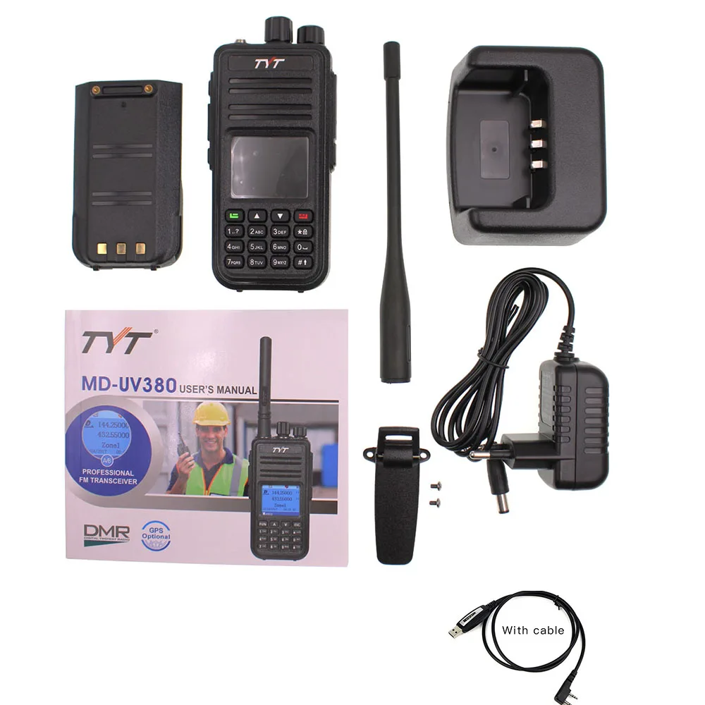 Двойной Цвет дисплея иди и болтай Walkie Talkie TYT MD-UV380 Двухдиапазонная Радио УКВ + UHF