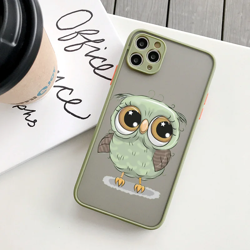 Cartoon Girl Gifts Cute Owl lovers Phone Case For Iphone X XS Max XR SE 2020 14 11 12 13 Pro Max 6s 8 7 Plus Matte Back Cover