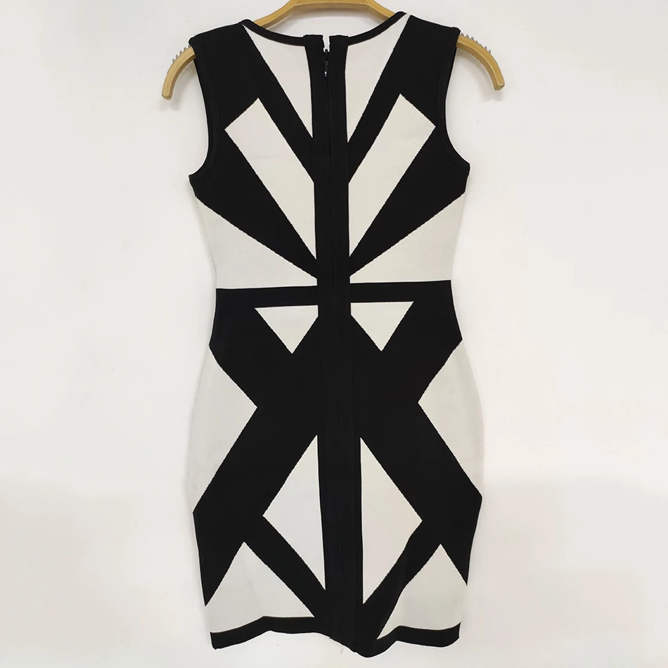 Распродажа 2021 новое летнее женское черно-белое лоскутное мини-платье без рукавов