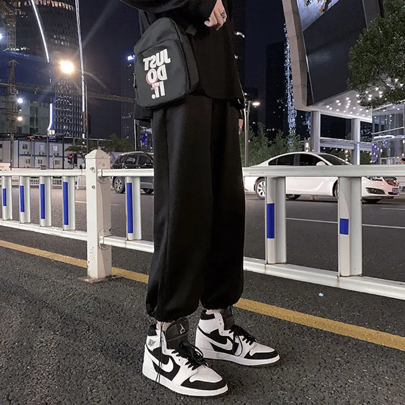 

INS Gray Drawstring Jogger Women's Trendy 2021 Korean Style Loose Straight Casual Student Versatile Sports Pants