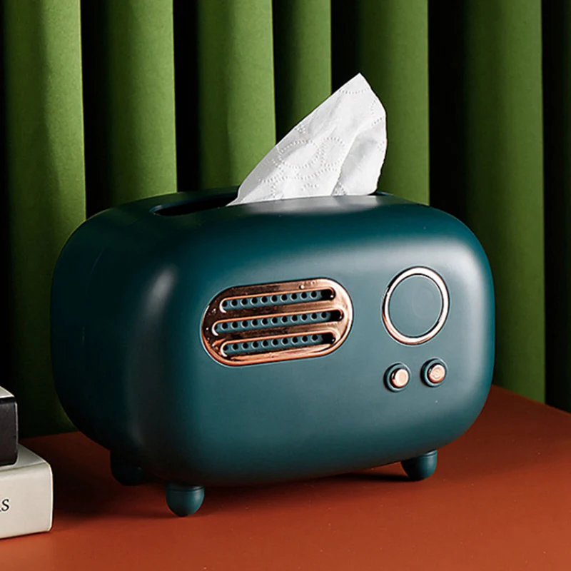 

2 Pcs Tissue Box Light Luxury Living Room Dining Room Tissue Box Coffee Desktop Storage Box Pumping Box, Red & Green