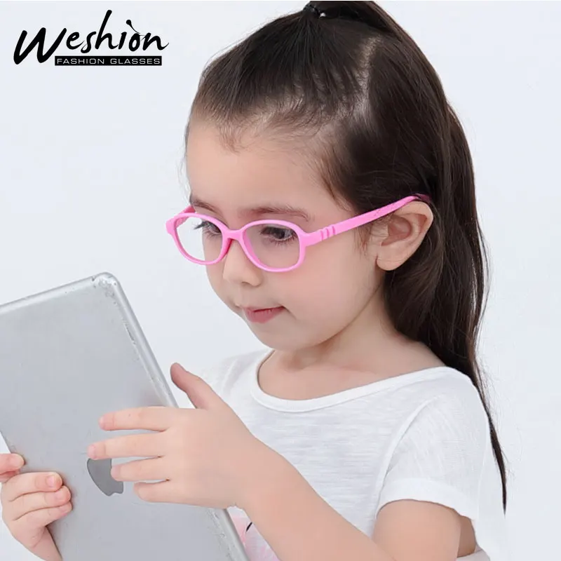 Очки детские с защитой от сисветильник Гибкая оптическая оправа для мальчиков и