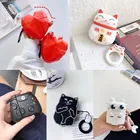 Чехол для наушников Apple airpods 1, 2 Pro, 3, с забавным 3D изображением кота, дракона, сексуального красного милого сердца, чехол для беспроводной гарнитуры в подарок