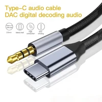 type c aux cable 3 5mm to 3 5 audio cable car hifi headphone speaker cord for iphone 11 12 pro xs max android phone xiaomi redmi