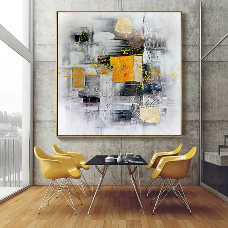 

Scandinavian Modern hand-painted Oil Paintings Abstract Color Art Restaurant Entrance Living Room Sofa Backdrop Decorative Paint