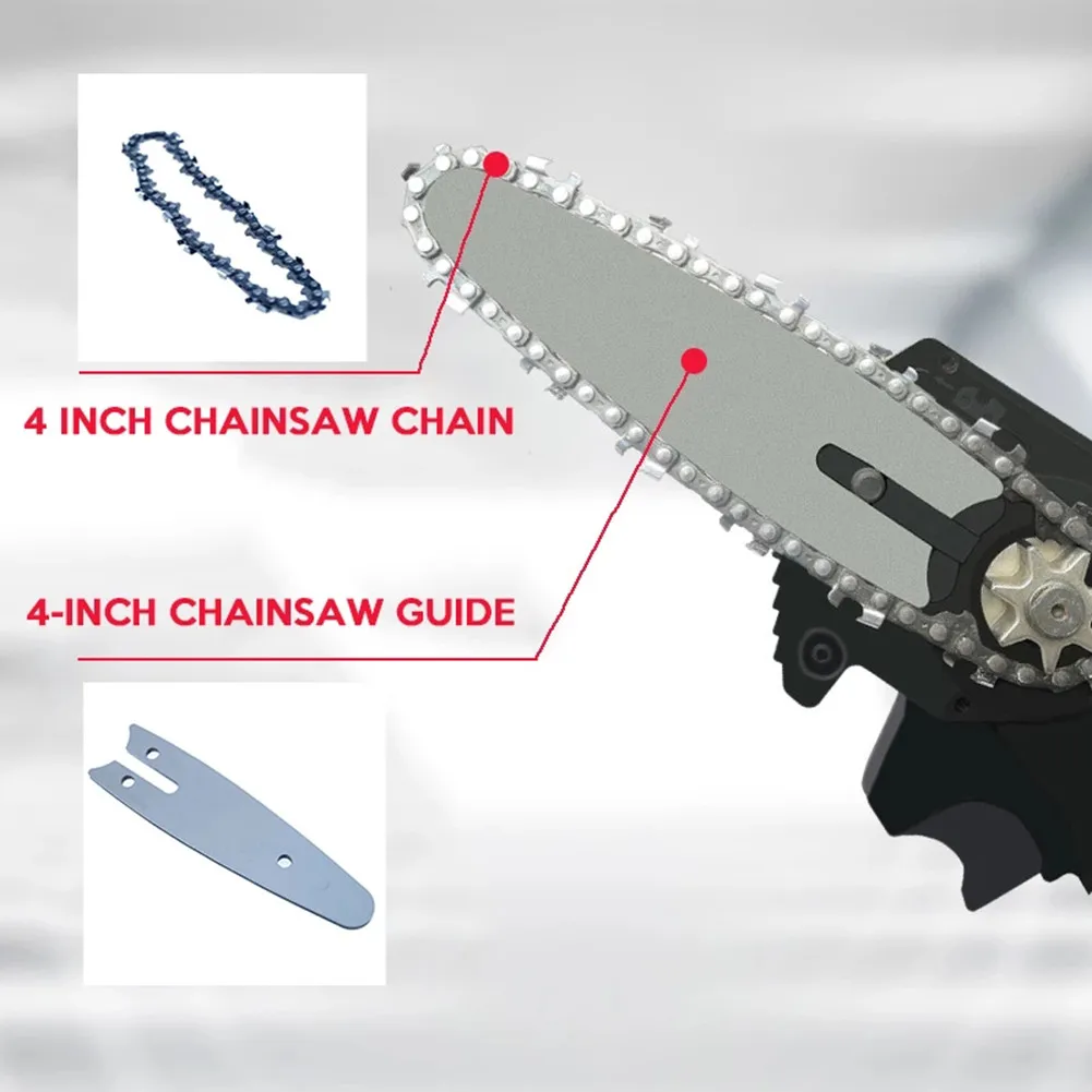 

4pcs/set 4/6Inch Chainsaw Guide Bar And Saw Chain Set Fits Electric Chain Saw Wood Cutter Garden Tool