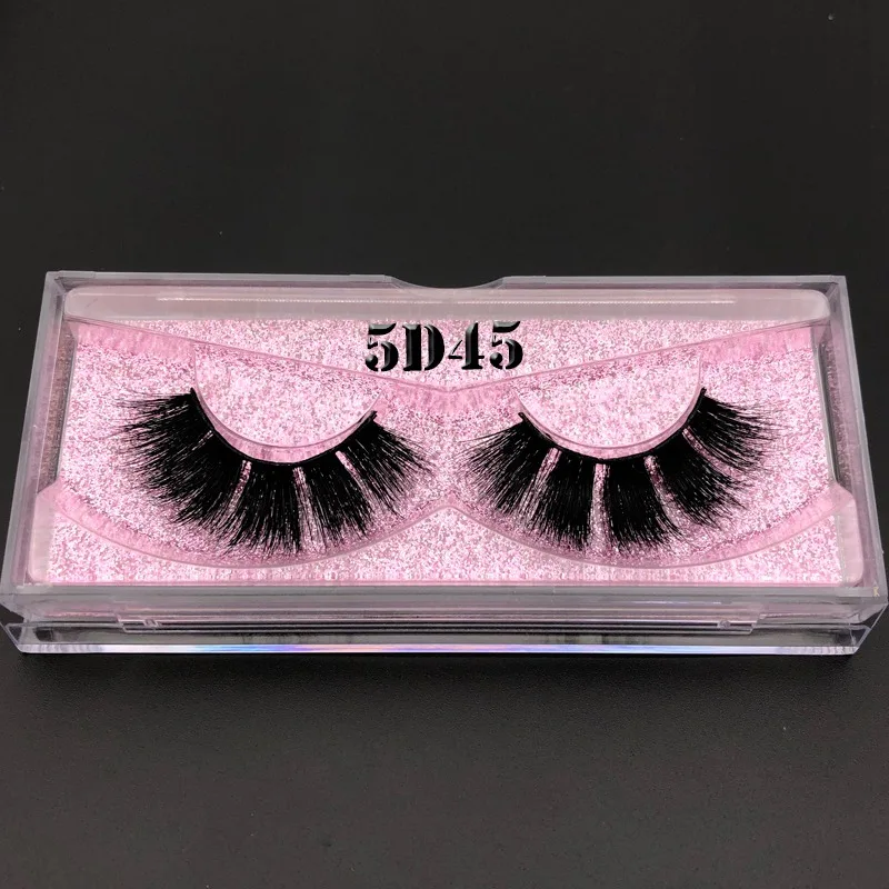5D45 Mikiwi 5d lashes 3D норковые ресницы розовое золото блестящий чехол коробка с собственным логотипом для оптового заказа whalesale - Цвет: 5D45