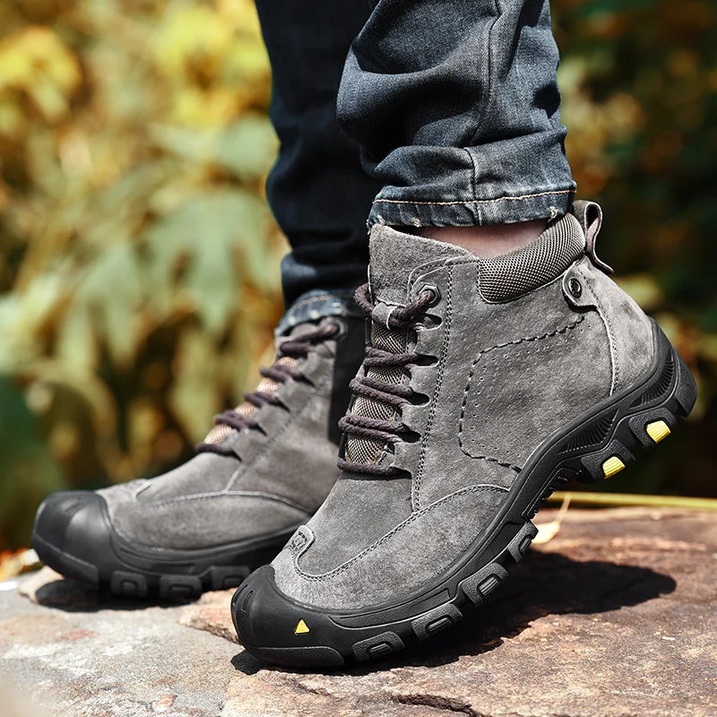 Мужские зимние защитные рабочие ботинки теплые плюшевые меховые мужские с