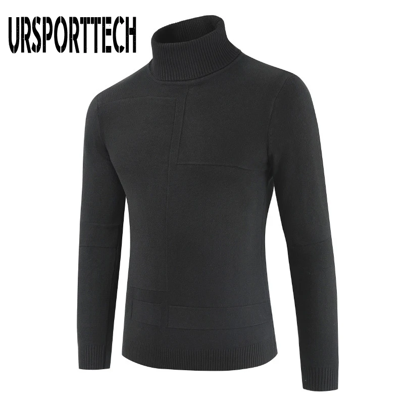 Мужская водолазка с высоким воротником двойным | одежда
