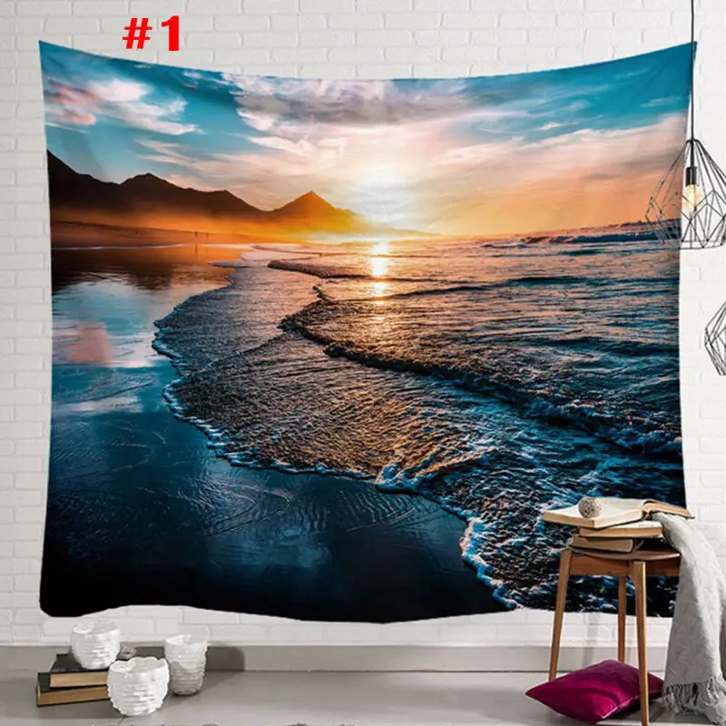 Настенный гобелен в виде индийской мандалы тотемный богемном стиле покрывало