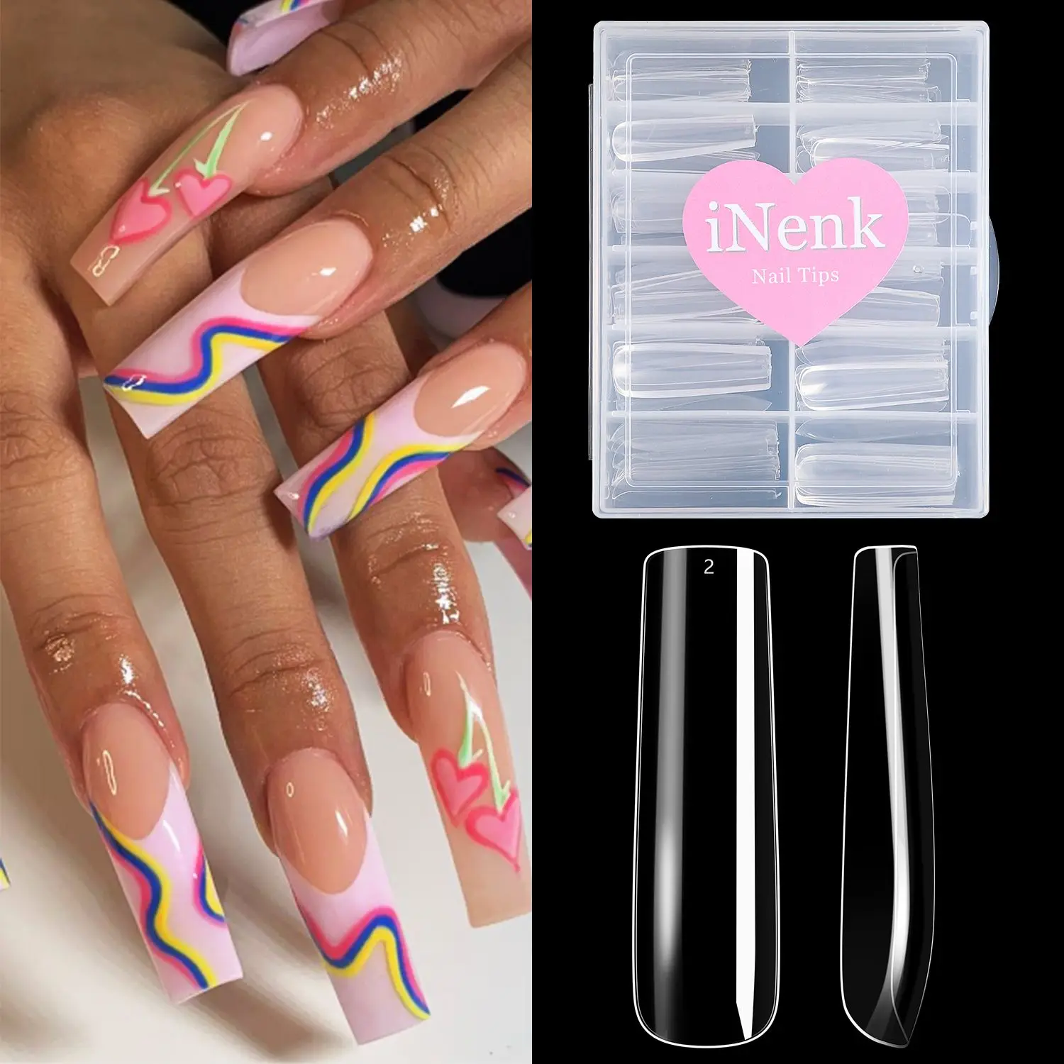 

Мягкие Гелевые Типсы для Ногтей Полное покрытие Типсы для ногтей квадратные Типсы для ногтей XXL квадратные Типсы для ногтей прямые Типсы По...