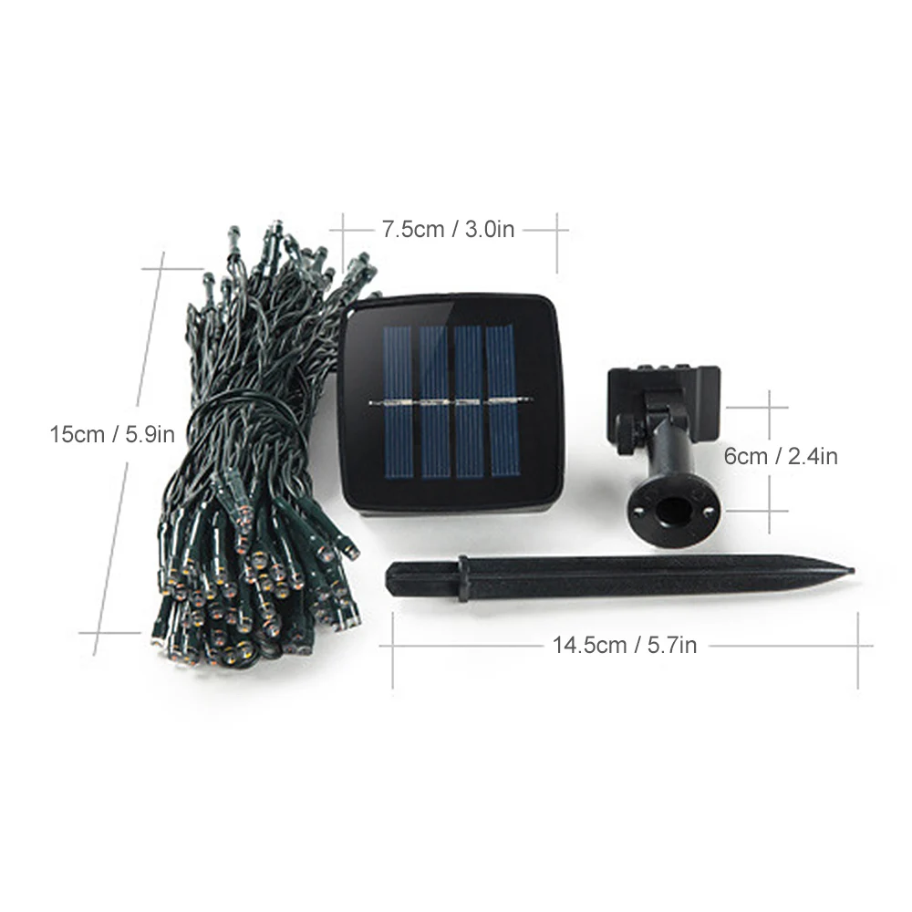 

72ft 200 Solar String Lights Waterproof Colored Decoration LED for Indoor Outdoors Festival Wedding Holiday Decorations