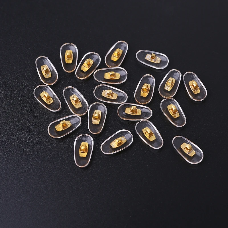 10 пар/лот Золотой очки из ПВХ противоскользящие алюминиевые проводники