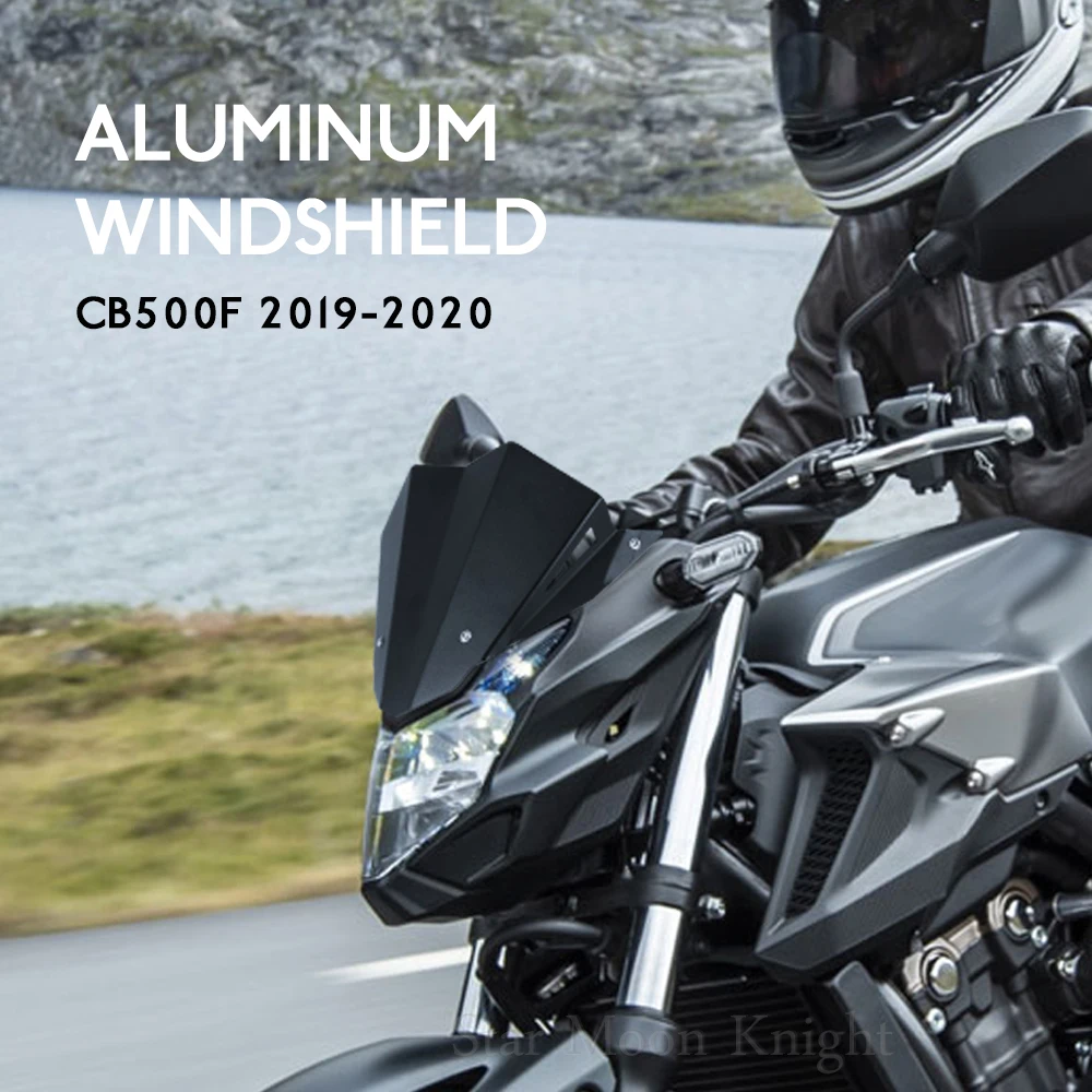 For HONDA CB500F CB 500 F CB500 F 2019 - 2020 Motorcycle Windshield Windscreen Cover Aluminum Alloy Wind Shield Deflectore