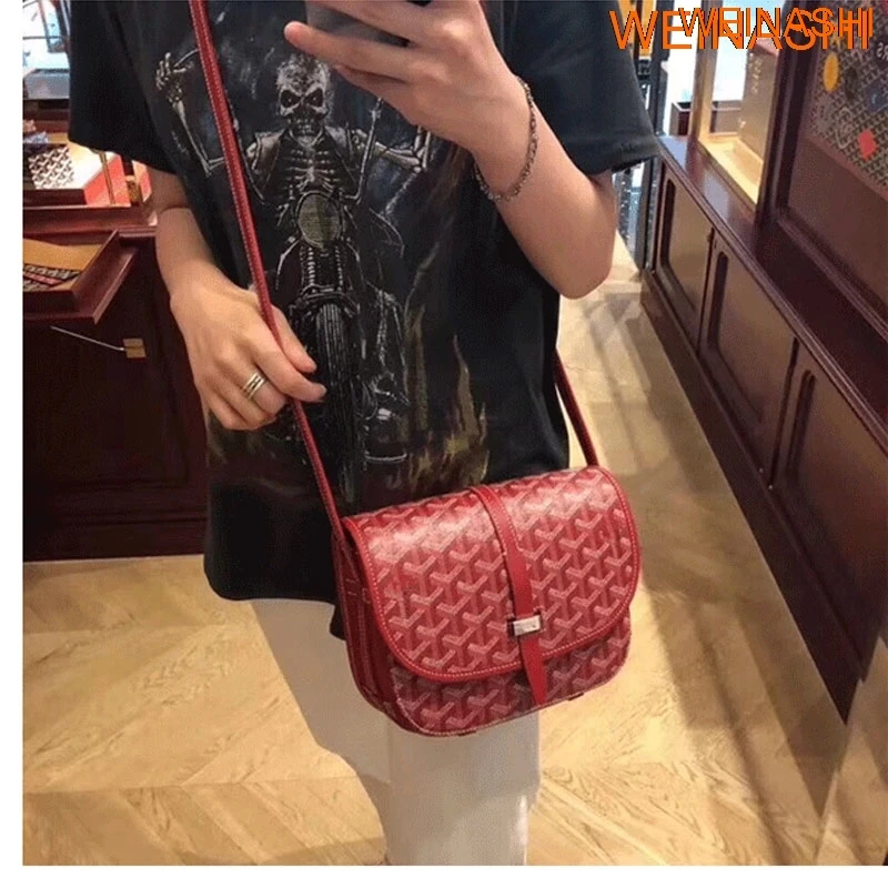 

Goya-Goyard Style Messenger Bag Waterproof Single Buckle Casual Fashion Portable Small Square Bag Mini Handbag Shoulder Bag