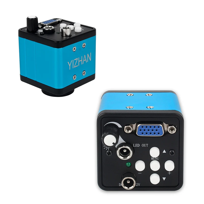 

1080P HD VGA UCB Industrial Digital Video Microscope Camera+130X C Mount Lens+56 LED Ring Light+Metal Stand For Repair Soldering