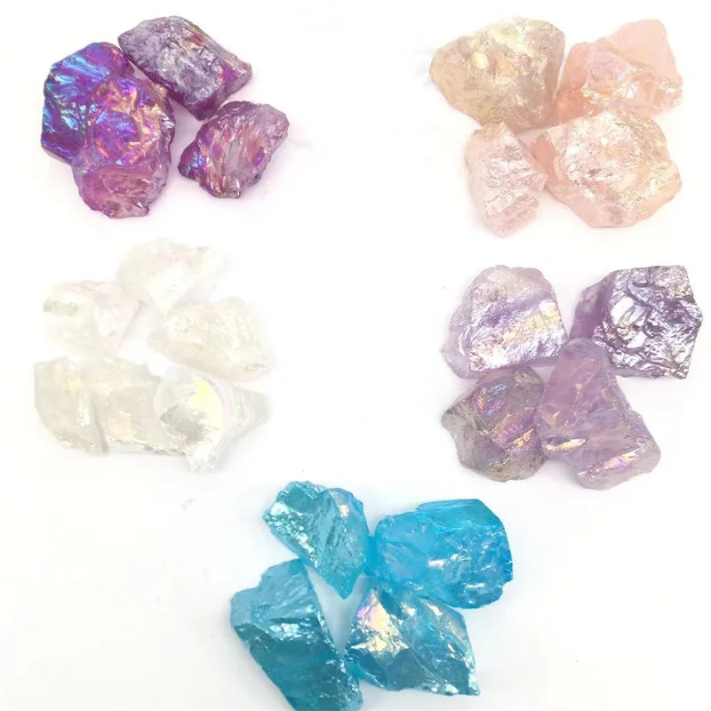 

Aura Quartz Crystals Rough Raw Stones Natural Gemstones Healing Home Decoration